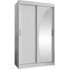 Mirjan24 Schwebetürenschrank Weiß 120 cm Kleiderschrank
