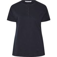 Yours Placket Pyjama Top - Dark Navy