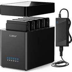 Orico 3.5 tum Externa lagringschassin Orico Tool-Free 5 Bay USB C 3.5 Zoll Festplattengehäuse