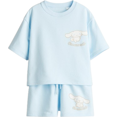 Blue - Girls Other Sets H&M Girls 2-Piece Printed Top And Shorts Set - Blue