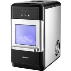 Cleaning machines Costway Nugget Ice Maker, Lighting Automatic Self-Cleaning Ice Cube Maker, 18Kg Ice in 24 Hours, 3.7 l Water Tank, Counter Top Ice Making Machine with