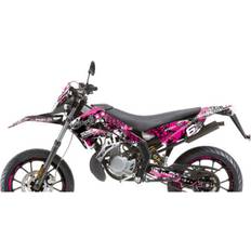 Motorcycle Decals Stage6 Stickers Kit Fairings 18 Pieces Stage6 - Pink Black