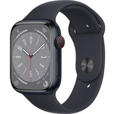 Apple Watch Series 8 Smartwatches Apple Watch Series 8, Aluminium, 45mm, GPS + Cellular, Midnight Sport Band