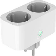 Elmålere Elworks WIFI Smart Stik Dobbelt Schuko Med Energimåler