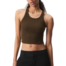 Alo Goddess Ribbed Go To Tank Top - Espresso