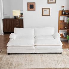 Bed Bath & Beyond 90'' W Corduroy Modular Cloud Couch Sleeper Sofa 90.2" 2 Seater