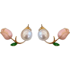 Shein 2024 Valentine's Day New Arrival Acrylic Heart Earrings With 3d Sequins And Liquid Sand Design, Personalized, Fashionable And Vintage Dangle Earrings