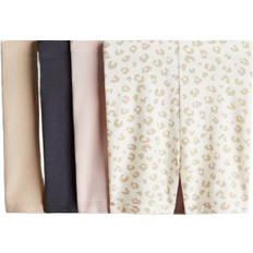 H&M Cotton Cycling Shorts 4-pack - Beige/Leopard Print (1277064003)