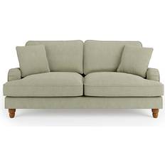 Dunelm Beatrice Tonal Chenille Sage Sofa 183cm 3 Seater