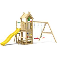 Teepee Jungle Gym Play Tower Teepee w/2-Swing Module 200 & Yellow Slide