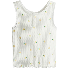 H&M Pointelle Cotton Vest Top - White