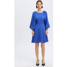 Selected Femme Puff Sleeve Mini Dress - Dazzling Blue