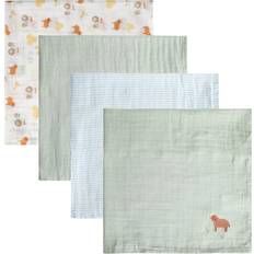 Muslin Cloths Pack of 5 Green Multi