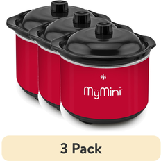 Milk Kettles Nostalgia MyMini Dipping Pot Food Warmer Red 5.9 x 5.9 2.4lb