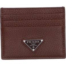 Prada Logo Card Holder - Brown