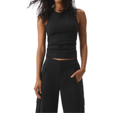 Alo Ribbed En Pointe Tank Top - Black