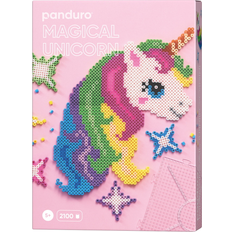 Panduro Magical Unicorn Perler 5mm 2100 & 4 Firkantede Stiftplader