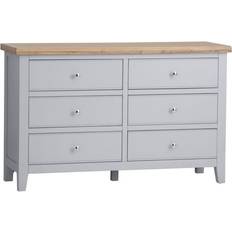 Home Source Fully Assembled Storage Grey Chest of Drawer 130x82cm