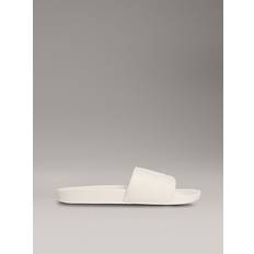 Calvin Klein Herre Badesandaler Calvin Klein Canvas Logo Sliders - White