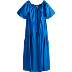 H&M Dress with Drawstring - Clear Blue