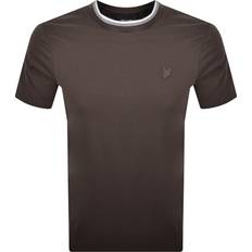 Brown T-shirts Lyle & Scott Tipped T Shirt Brown