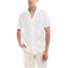 French Connection Revere Short Sleeve Linen Shirt - White