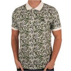 Pretty Green Tops Pretty Green Aquarelle Paisley Polo - Stone