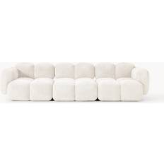 Modulares Sofa Tayla 4-Sitzer aus Teddy-Bouclé