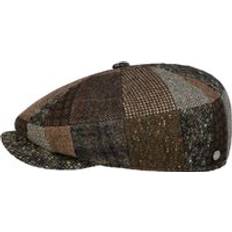 Lierys Mindell 8 Panel Patchwork Flat Cap - Brown