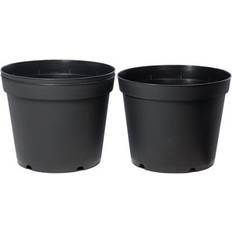 Black Plastic Grow Pot 23cm H 18cm Pack of 3