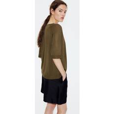 Bekleidung H&M Dame Strikket T-shirt - Grøn