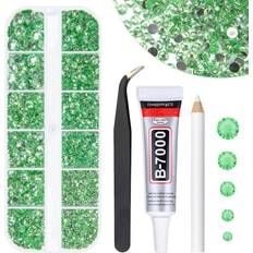 Nail Decoration & Nail Stickers Qiipii Crystal Resin Rhinestones B7000 Jewelry Glue - Light Green