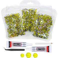 Nail Decoration & Nail Stickers Qiipii Lemon Yellow Crystal Resin Rhinestones - B7000