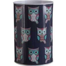 Premier Housewares Happy Owls Large Money Tin Blue One Size