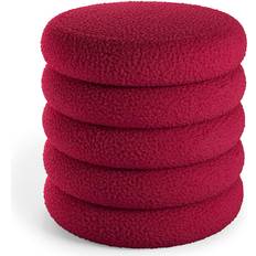 Dunelm Murray Sherpa Storage Footstool Magenta Foot Stool 46cm