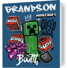 Minecraft Grandson Birthday Card