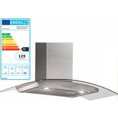 Extractor Fans Air Force F39 SE 60 Shael Wandhaube Dunstabzugshaube Edelstahl Glas 60 cm 60cm, Stainless Steel