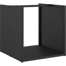 vidaXL Vedställ Svart 40 x 40 x 40 cm Kallvalsat Stål