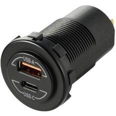 Voltcraft Power-Delivery USB-uttag för Infälld Montering 60 W 12/24 V