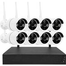 Smartwares CMS-30602 Funk-Überwachungskamera-Set 8-Kanal mit 8 Kameras 1920 x 1080 Pixel 2.4 GHz