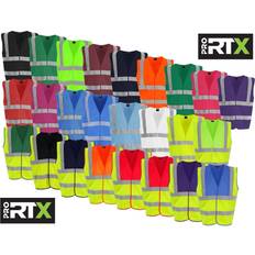 L Work Vests RTX Pro High Visibility Hi Viz Motorway Vest Waistcoat - 6XL