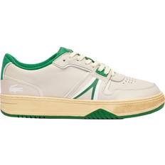 Lacoste Unisex Shoes Lacoste Unisex Adult L001 Leather Trainers - Off White/Green