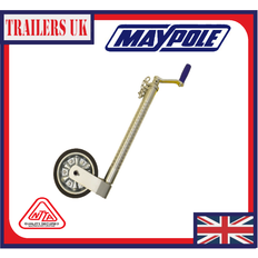 Maypole 48mm Ribbed HD Jockey Wheel for Caravans and Trailers