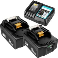 Swarey 2er-Pack 18V 6.0Ah Akku Ladegerät Für Makita BL1850