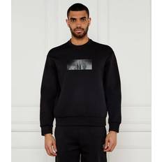 Armani Exchange Jumpers Armani Exchange Vinyl Logo Print Crew Sweatshirt - Black