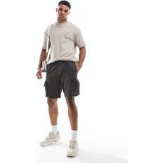 Brave Soul Cotton Twill Cargo Shorts - Charcoal