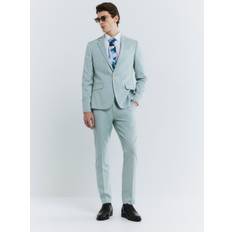 Green - Men Suits River Island Mens Skinny Suit Jacket - Light Green