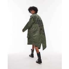 AllSaints Outerwear AllSaints Milla Bird Parka - Khaki Green