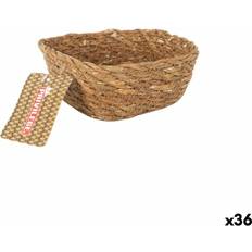 Privilege Multi-Purpose Brown Wicker Square 12x12x5 cm 36 Units Basket