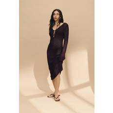H&M Kjole I Heklet Look - Rød